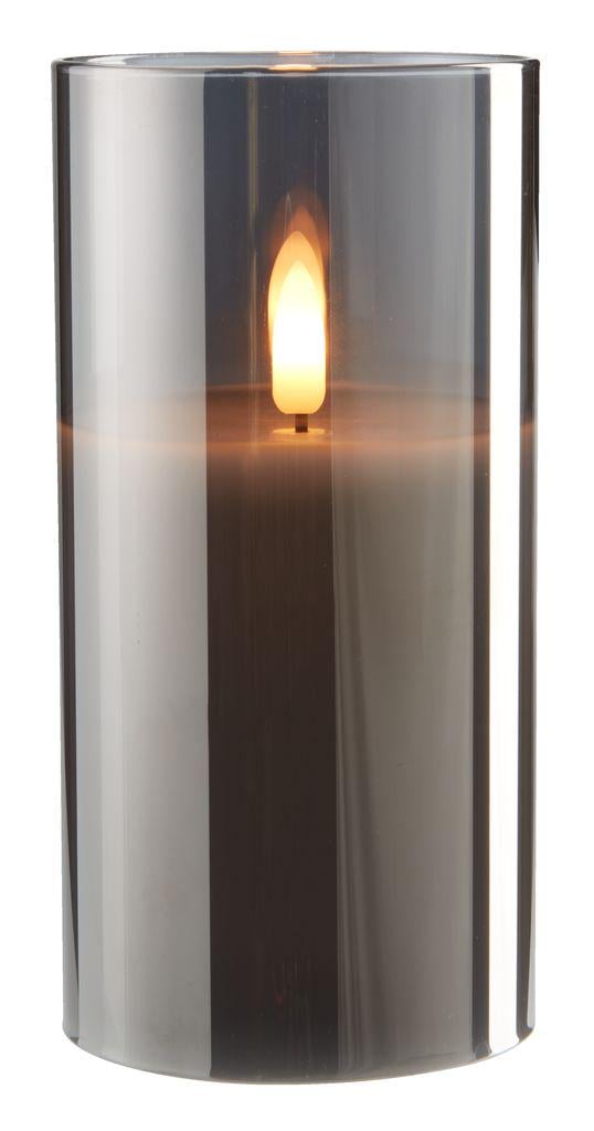 Свічка LED 8х15 см Сірий (9664677)