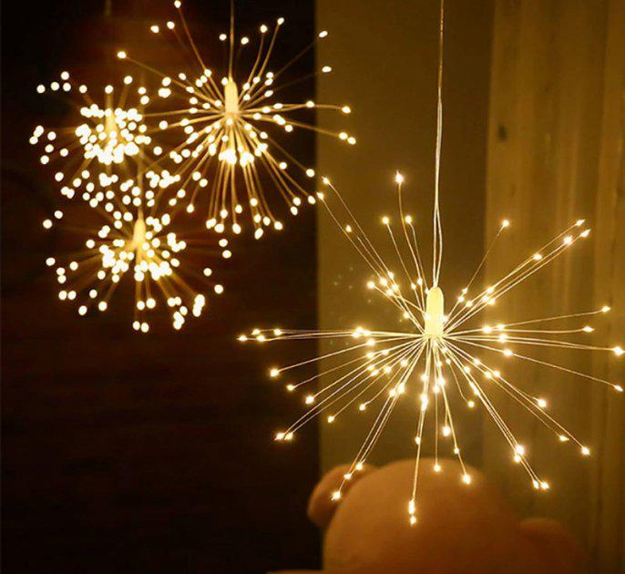 Светодиодная гирлянда Фейерверк 5 м от сети Теплый белый (ULT-2529501)
