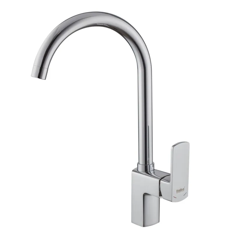 Смеситель с высоким изливом однорычажный Haiba OSCAR латунь Хром (b-HB0939)