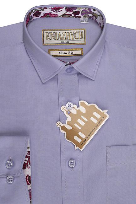 Рубашка Княжич 128-134 см р. 31 Лиловый (Lily 82 slim)