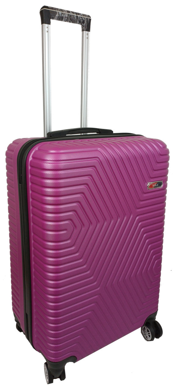 Валіза середня з АБС-пластику GD Polo 70 л Темно-рожевий