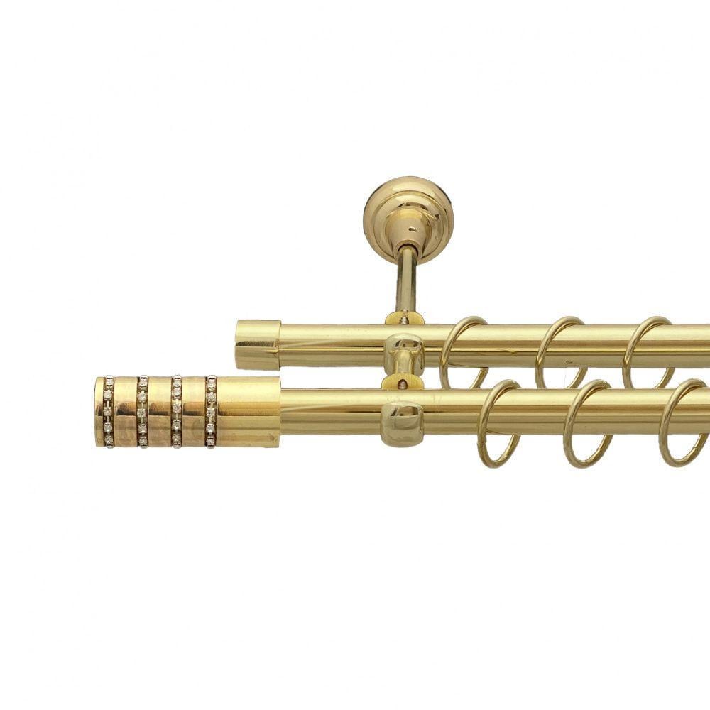 Карниз для штор Orvit Барамелла двухрядный гладкий 19/19 мм 160 см Золотой (00-00013078) Карниз для штор Orvit Барамелла двухрядный гладкий 19/19 мм 160 см Золотой (00-00013078)