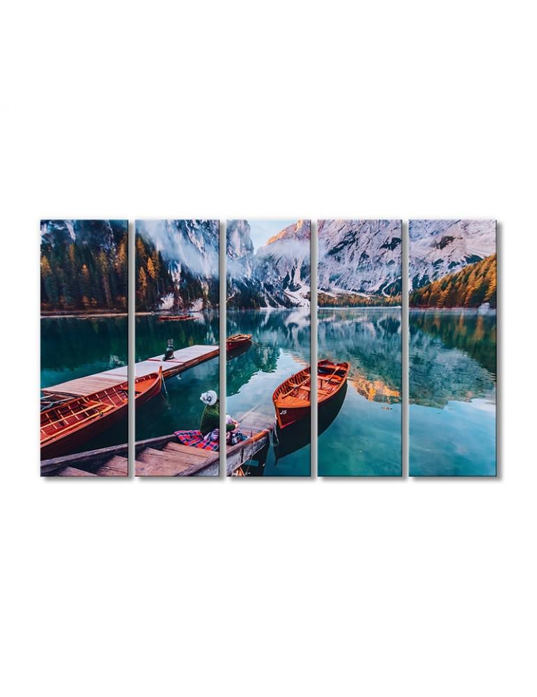 Картина модульная Природный заповедник в Доломитовых Альпах 5 модулей 70x105 см