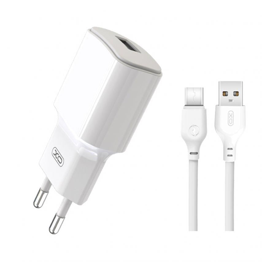 Зарядний пристрій Xo L73 1xUSB/2,4A/12W Type-C White