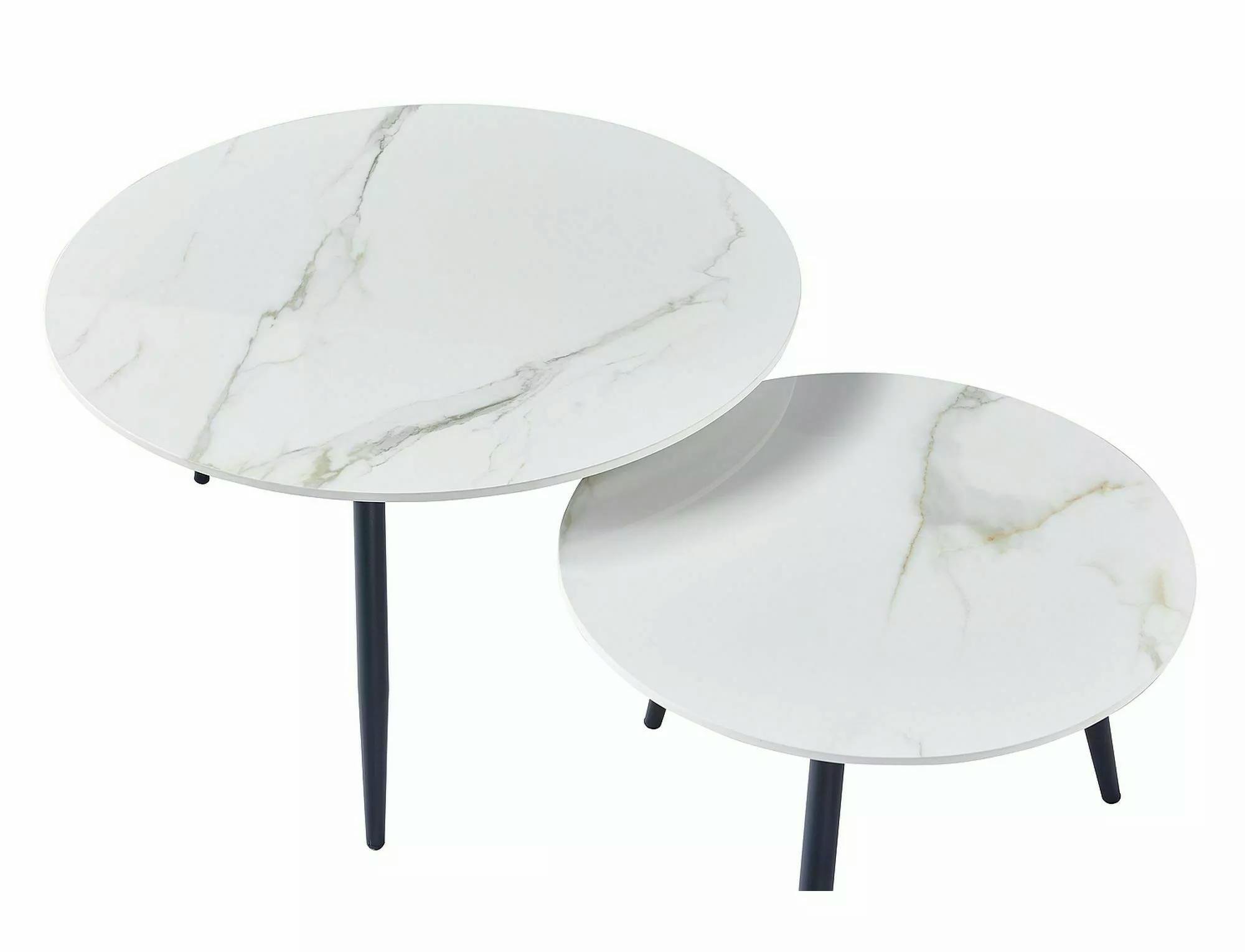 Журнальный столик Signal KORA D комплект 80/60 см Черный матовый/Белый (KORADBC) - фото 6 Журнальный столик Signal KORA D комплект 80/60 см Черный матовый/Белый (KORADBC) - фото 6