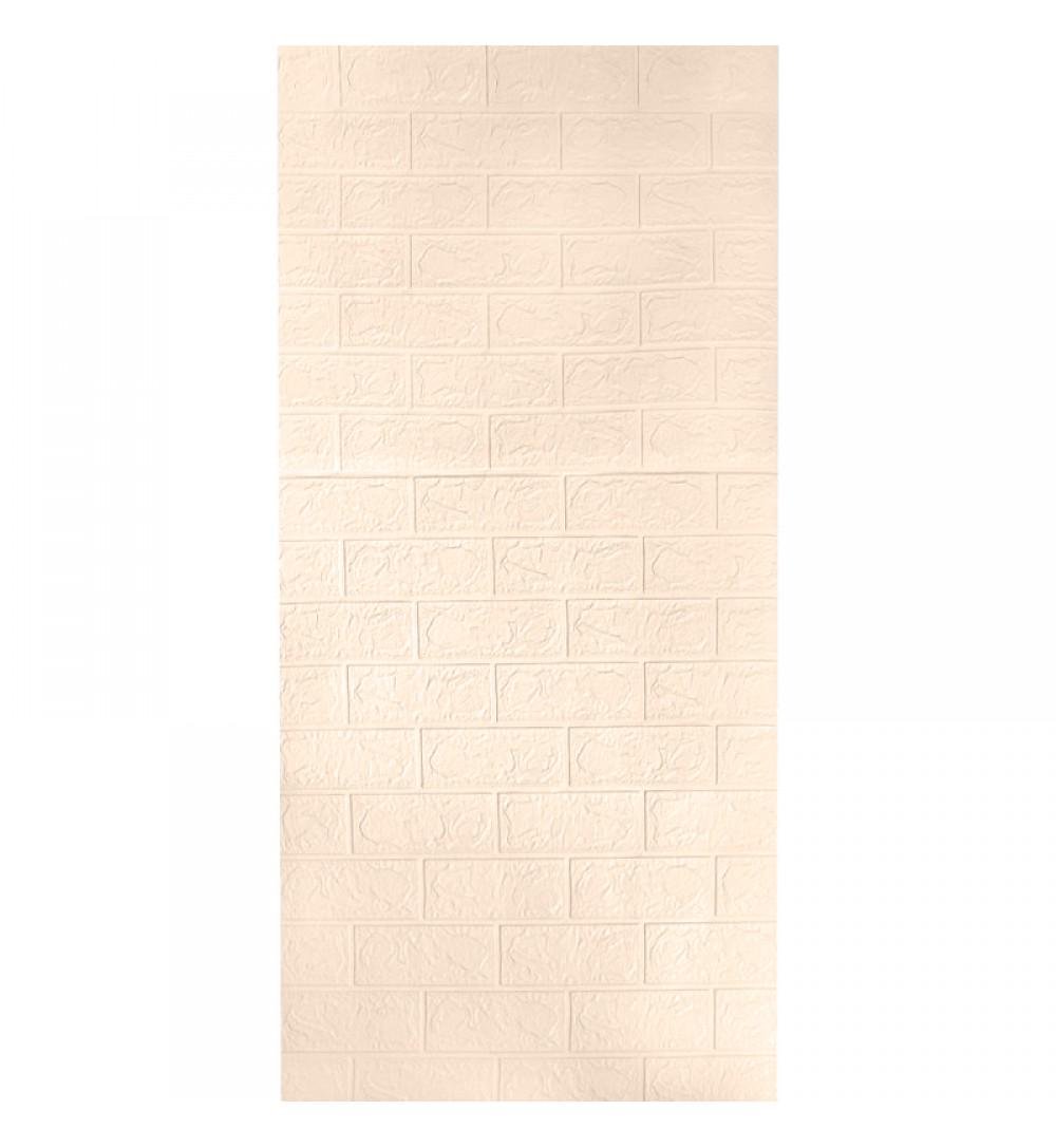 3D-панель декоративная самоклеющаяся Кирпич в рулоне 20000x700x3 мм Слоновая кость