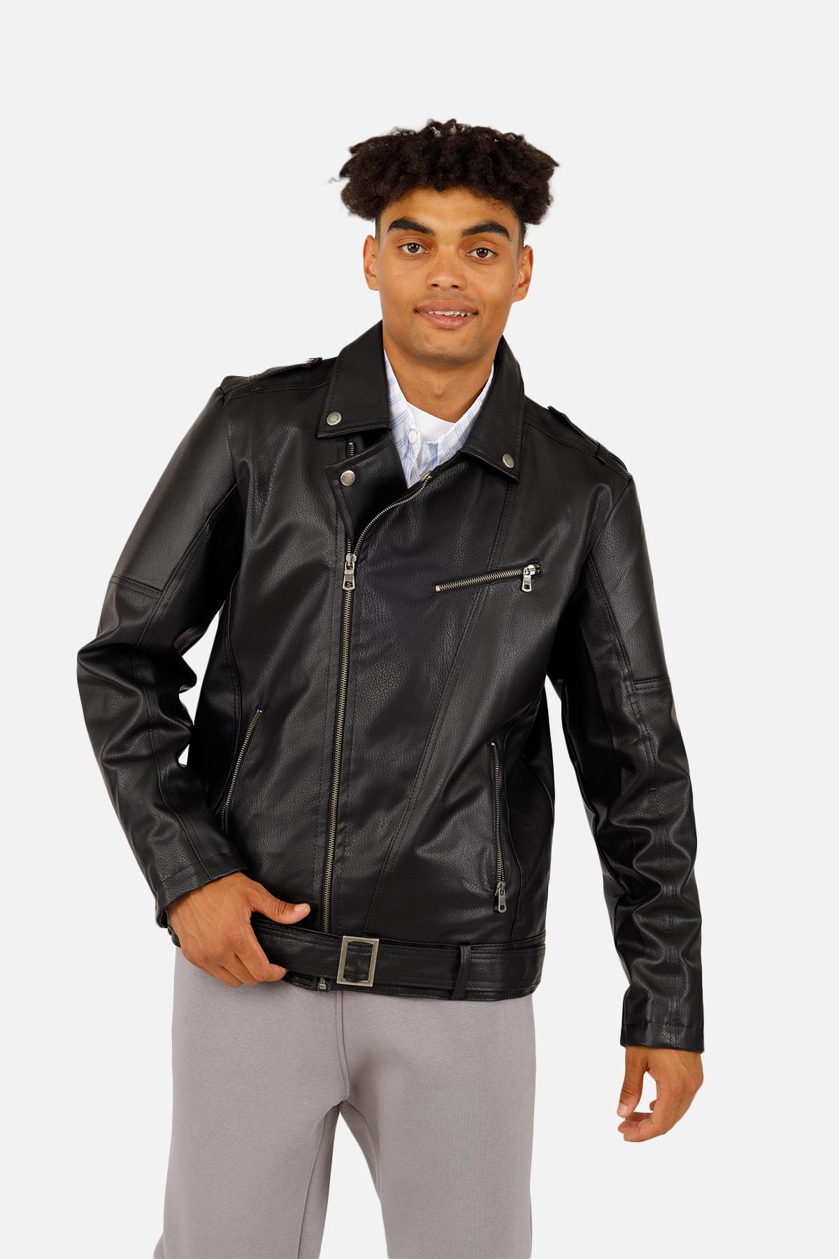 Куртка чоловіча косуха ЦБ-00258051 р. 52 Чорний (28422237) - фото 6