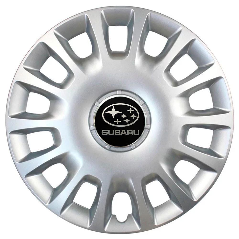 Колпаки SJS 307 с логотипом Subaru R15 4 шт. Серебристый (2654557699)