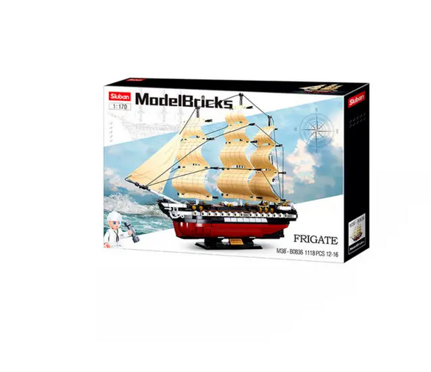 Конструктор Sluban фрегат 1 170 1118 деталей 423 см (M38-B0836) - фото 2 Конструктор Sluban фрегат 1 170 1118 деталей 423 см (M38-B0836) - фото 2
