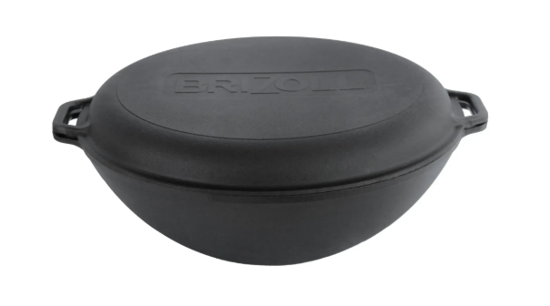 Сковорода чавунна Brizoll WOK з чавунною кришкою сковородою гриль 8 л - фото 2 Сковорода чавунна Brizoll WOK з чавунною кришкою сковородою гриль 8 л - фото 2