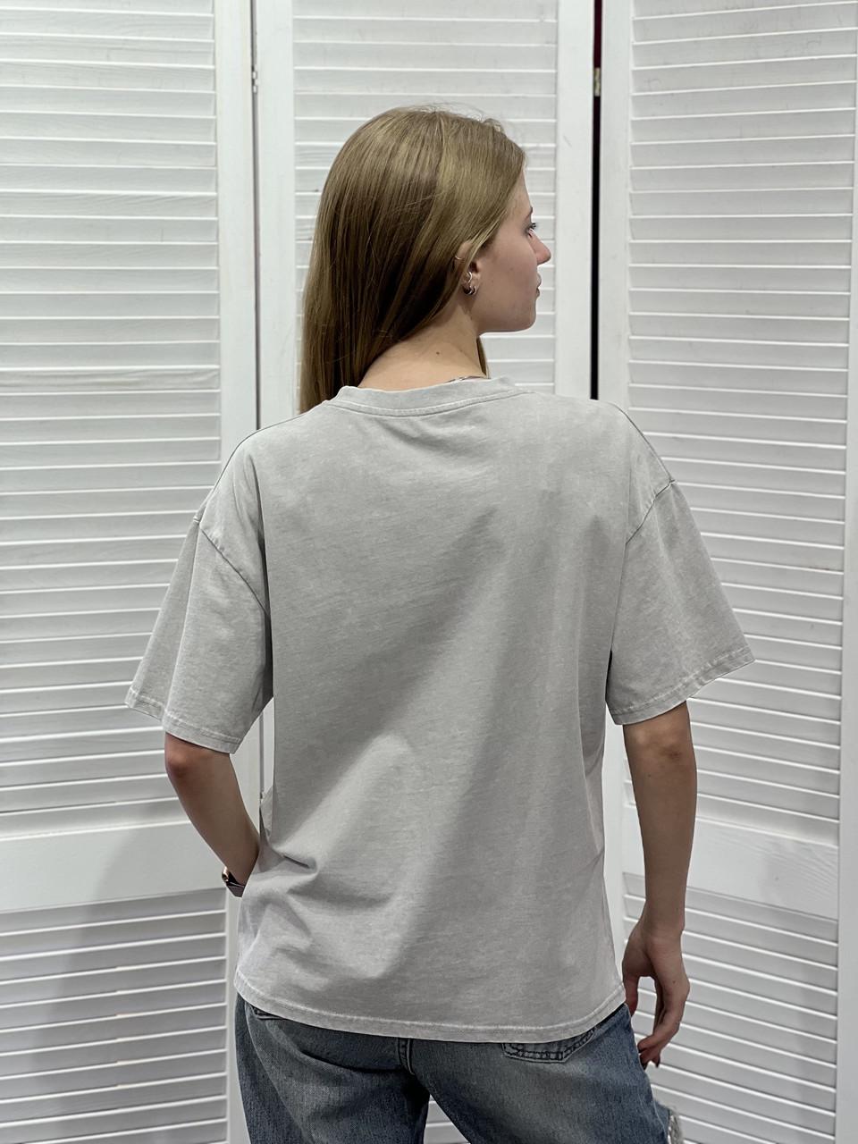 Футболка женская Be Still & Know OS Серый (#25065-10-01) - фото 2