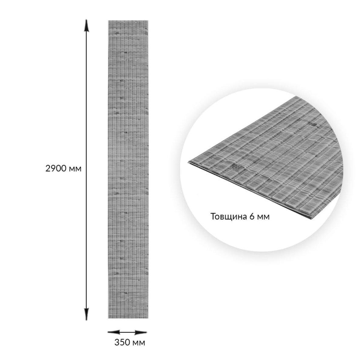 Реечная панель в рулоне 2900х350х6 мм Графитовый (SW-00002067) - фото 3 Реечная панель в рулоне 2900х350х6 мм Графитовый (SW-00002067) - фото 3