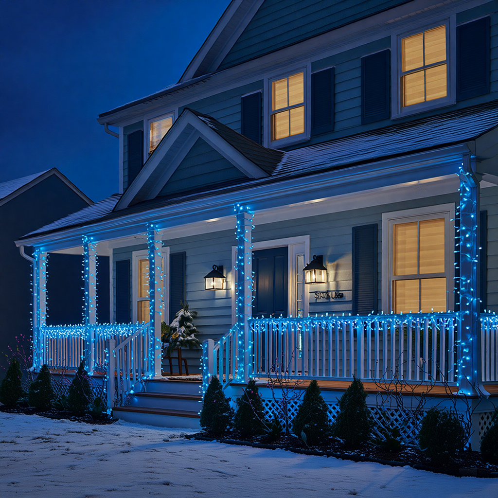 Гірлянда вулична Різдвяна фея CF500L50MWBL 50 м 500 LED Білий/Синій (29912850) - фото 8 Гірлянда вулична Різдвяна фея CF500L50MWBL 50 м 500 LED Білий/Синій (29912850) - фото 8