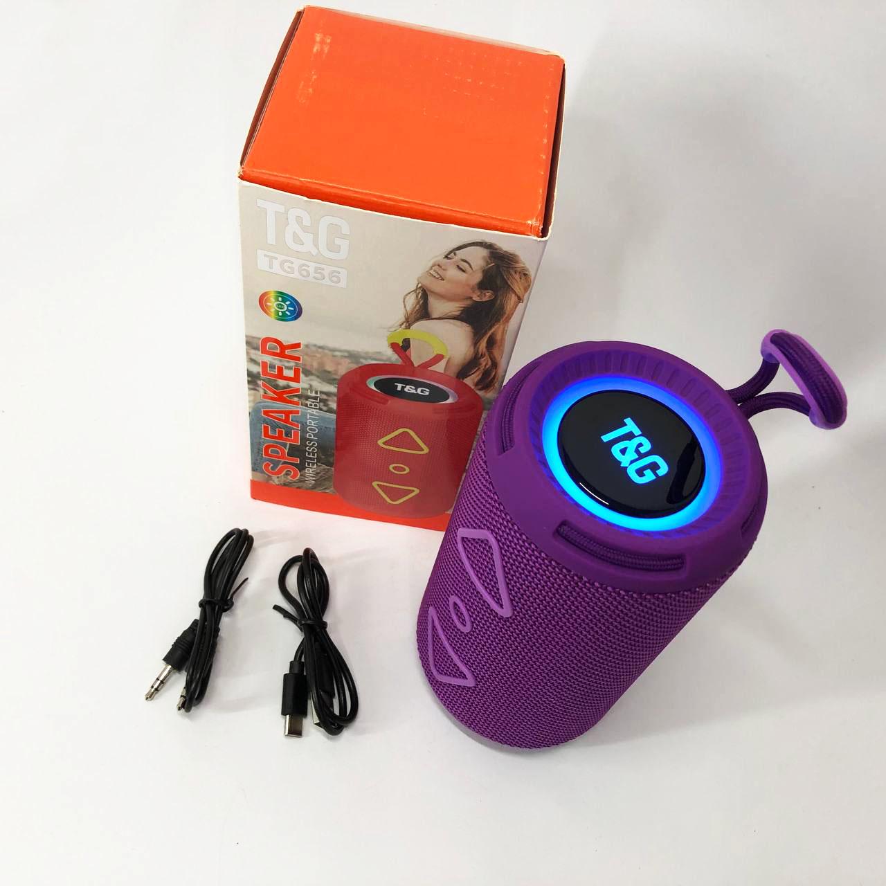 Колонка Bluetooth портативна TG656 FM-радіо Фіолетовий - фото 2
