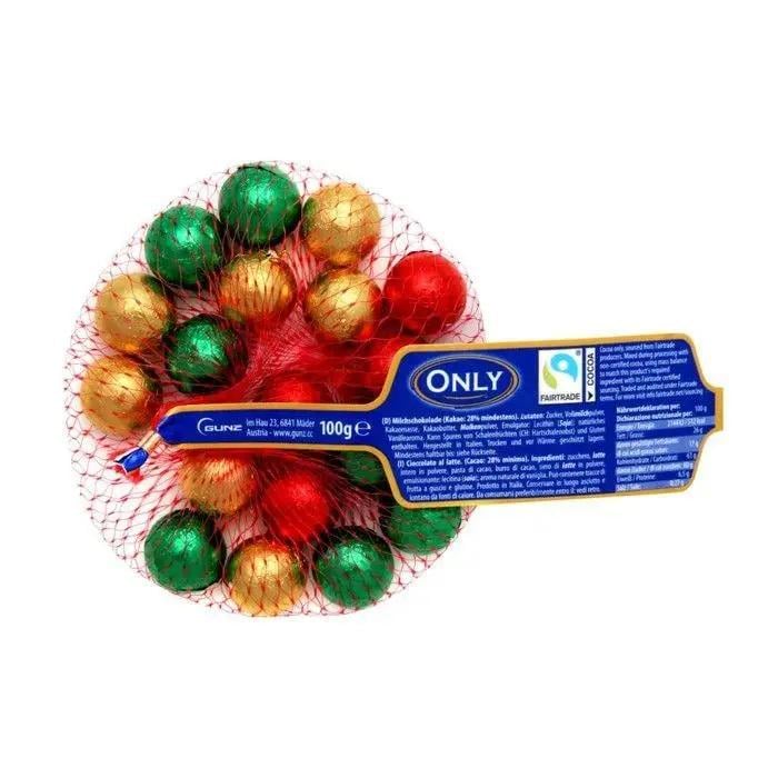 Шоколад Only Новогодние шарики молочный в сетке 84 г (59691)