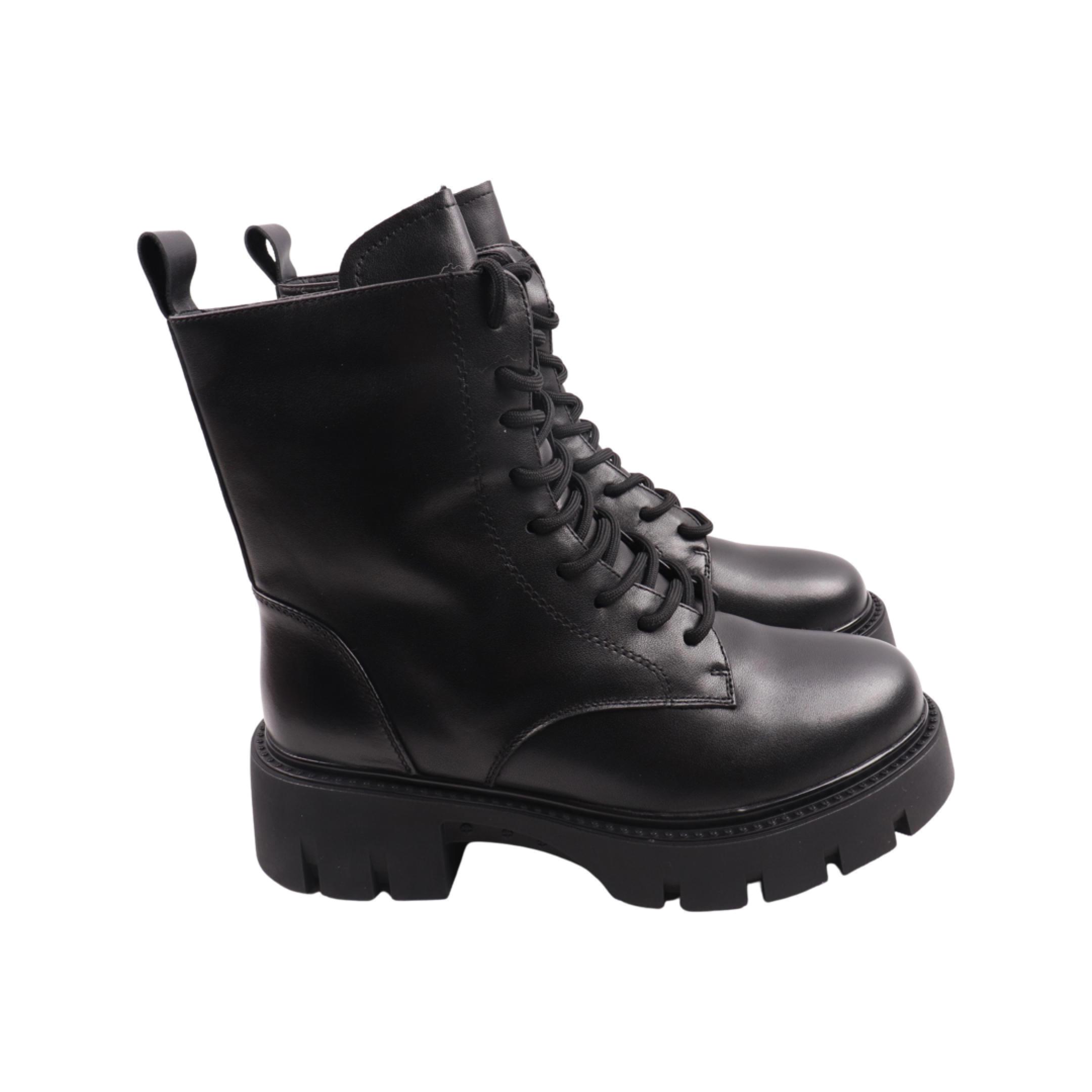 Ботинки женские Melanda из кожи р. 38 Черный (96-23ZHC)