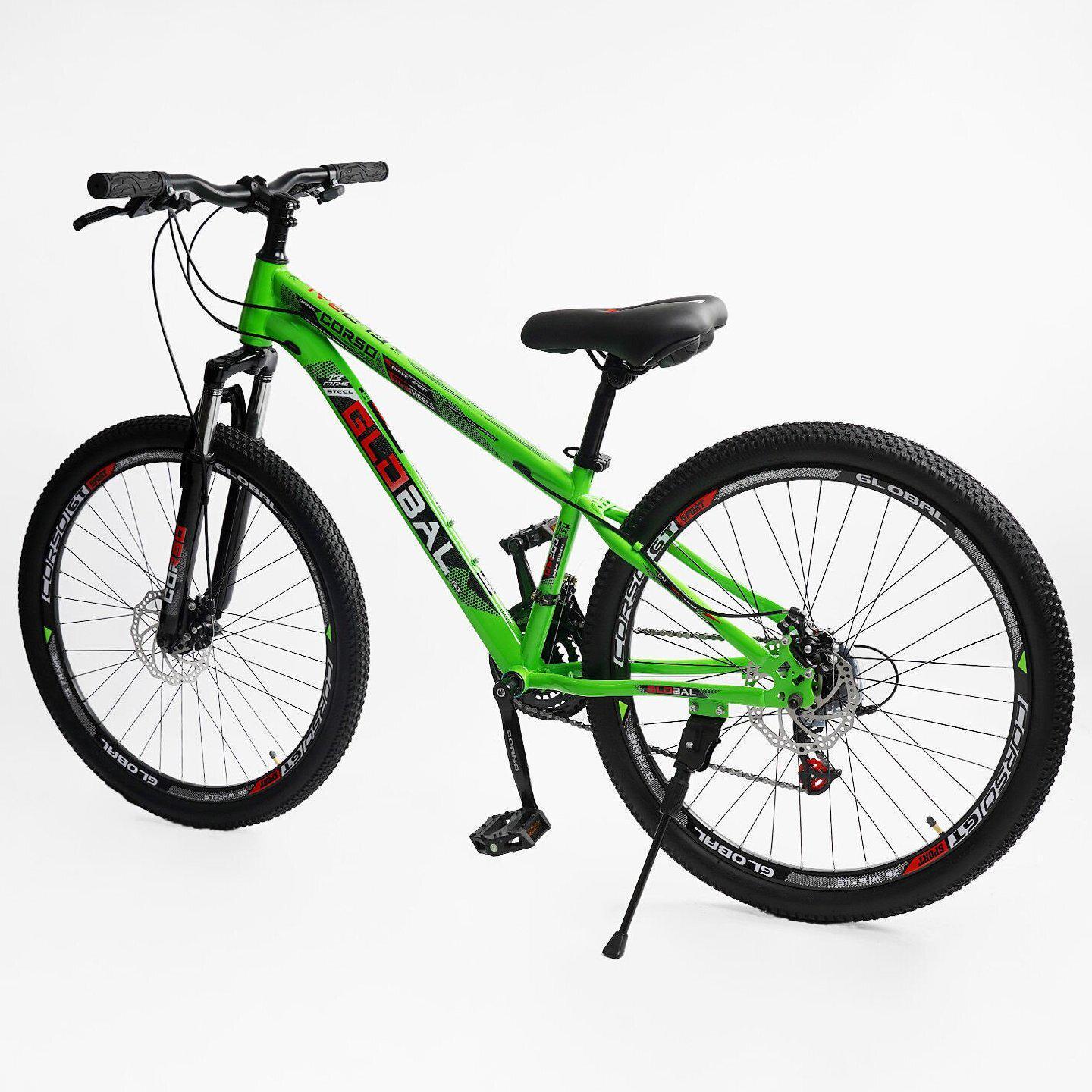 Велосипед горный Corso Global 26"/13" Зеленый (509998386) - фото 3 Велосипед горный Corso Global 26"/13" Зеленый (509998386) - фото 3