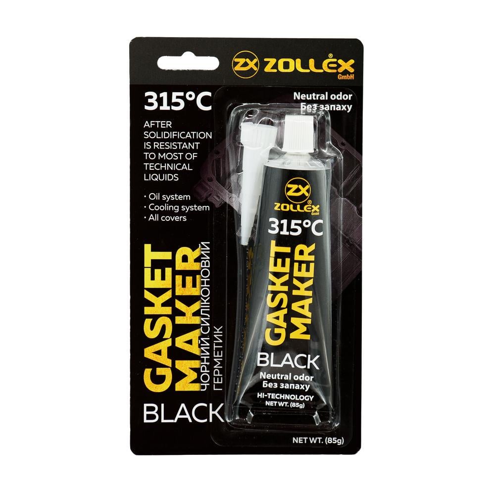 Герметик прокладка Zollex Black Gasket Maker Premium +260 ° C 85 г Чорний (26050)