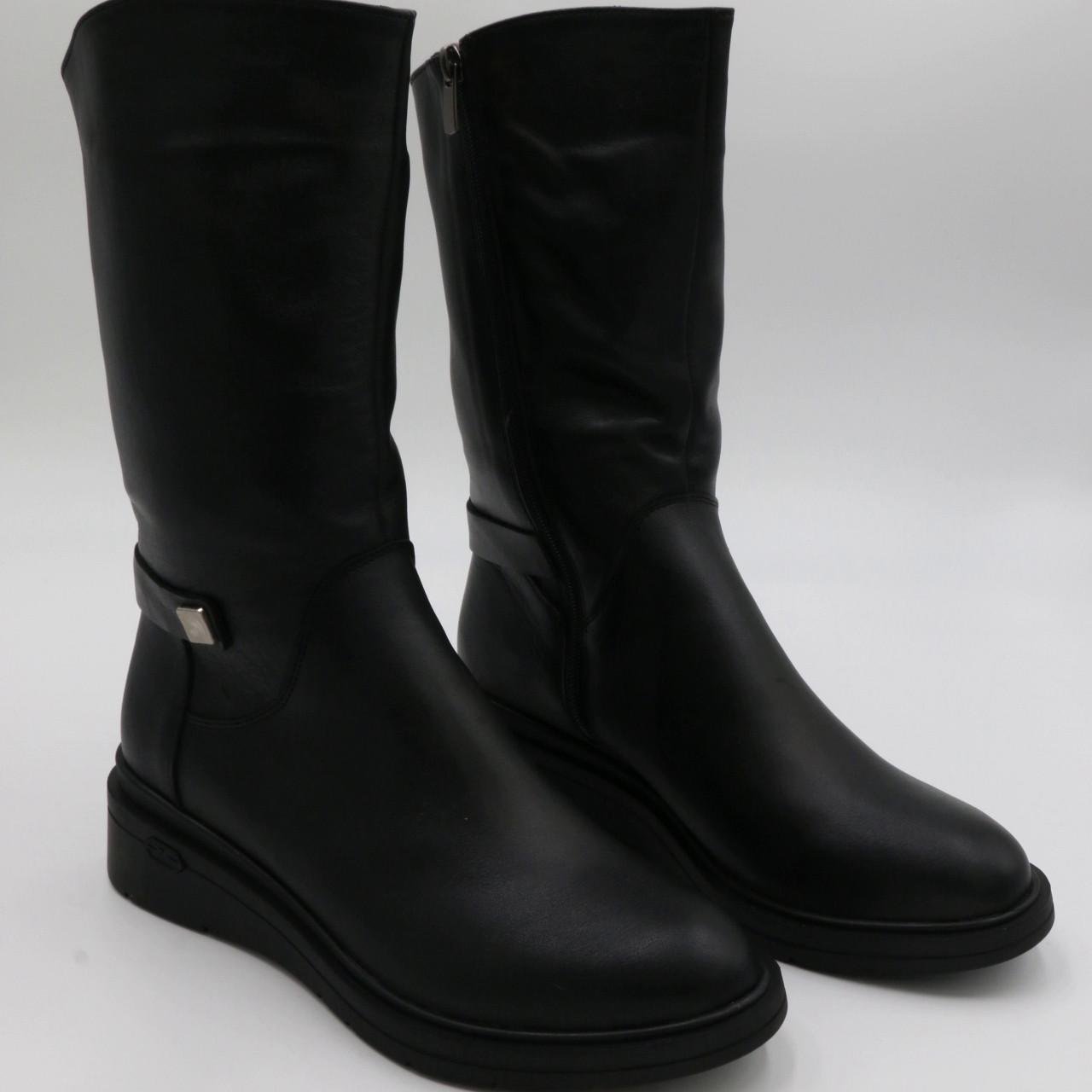 Сапоги женские зимние Pandora кожаные р. 39 Черный (3068) - фото 1