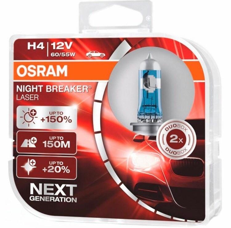 Лампы галогенные Osram Night Breaker LASER H4 60/55W - фото 2