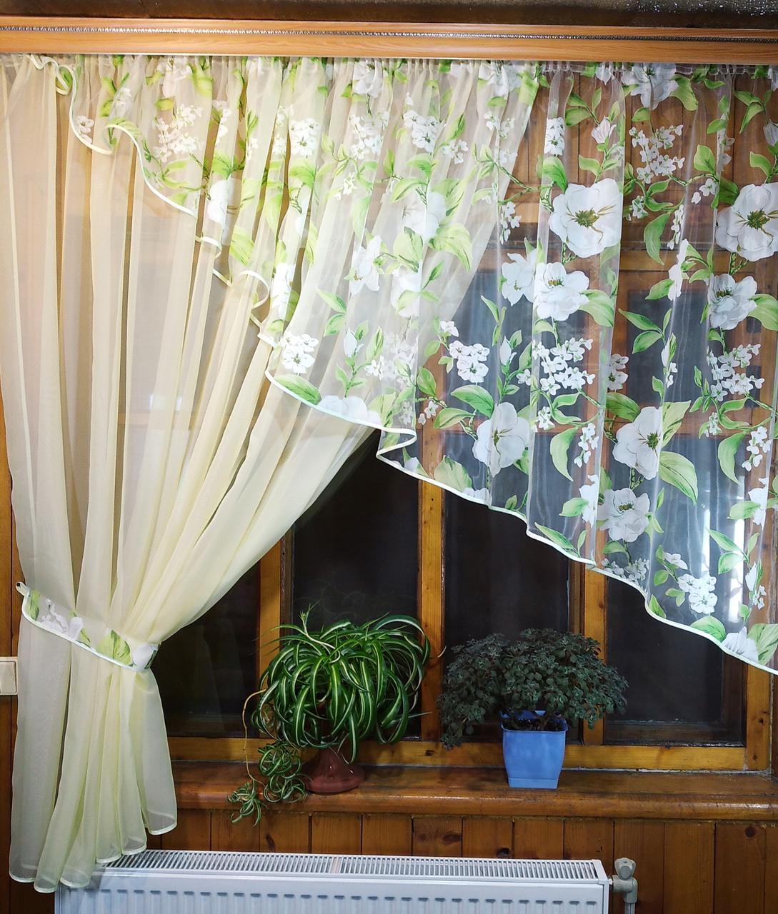 Тюль Анжелика лунное сияние левая 170х400 см Яблочное цветение/Желтый (1783763172) - фото 2 Тюль Анжелика лунное сияние левая 170х400 см Яблочное цветение/Желтый (1783763172) - фото 2