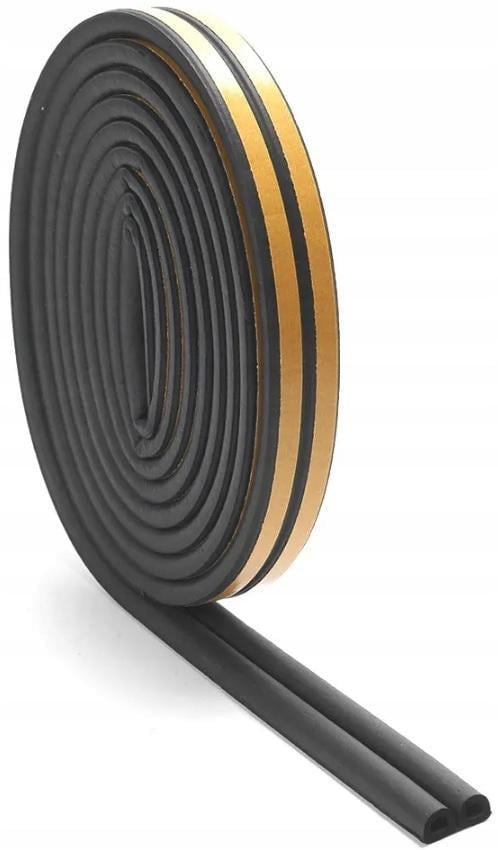 Ущільнювач для дверей та вікон KEDR D 9х7,5 мм Чорний - фото 1