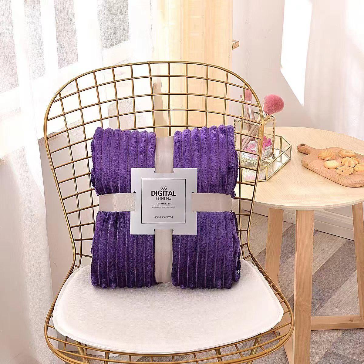 Плед-покрывало шарпей в полоску 2 см 180х200 см Фиолетовый Плед-покрывало шарпей в полоску 2 см 180х200 см Фиолетовый