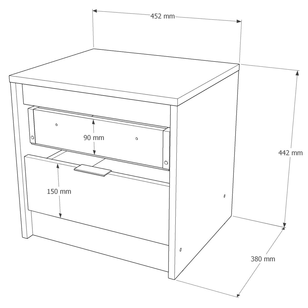 Тумба прикроватная Everest Сити 450 452х380х442 мм Сонома/Белый (11427) - фото 7 Тумба прикроватная Everest Сити 450 452х380х442 мм Сонома/Белый (11427) - фото 7