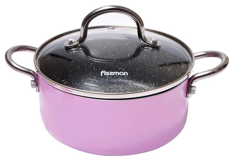 Кастрюля Fissman Mini Chef 1,3 л с антипригарным покрытием Pink (FN-4238)