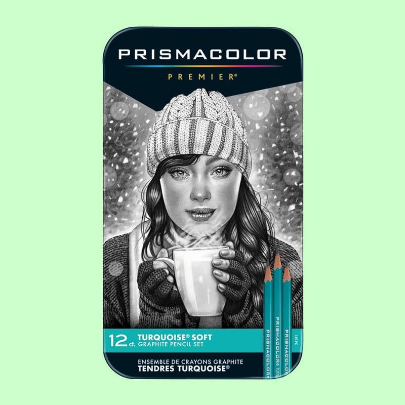 Набор карандашей мягких простых Prіsmacolor Turquoіse Pencіls Art Set 12 шт. (9B-H)
