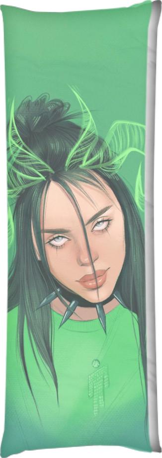 Подушка дакимакура Billie Eilish 10 60x180 см (14102248)