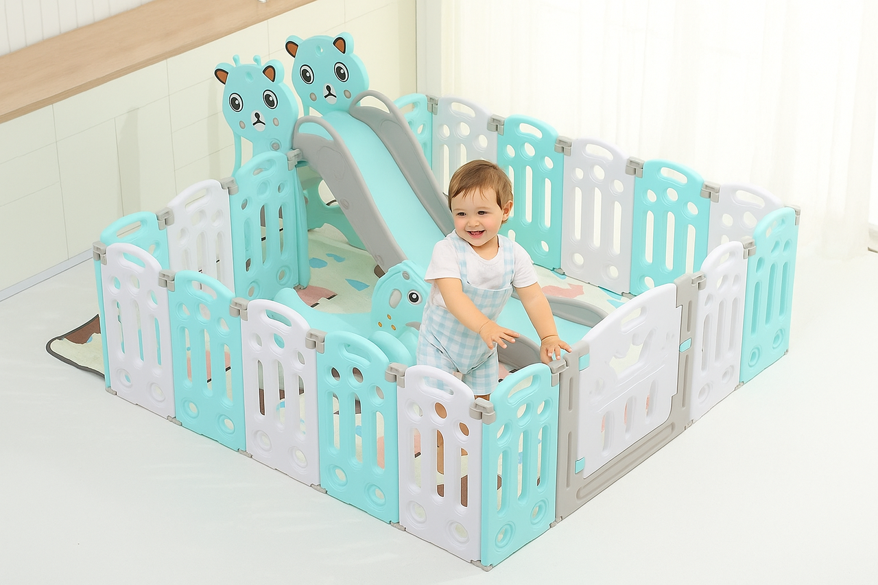 Площадка-манеж с горкой/качалкой (29472310) - фото 2 Площадка-манеж с горкой/качалкой (29472310) - фото 2