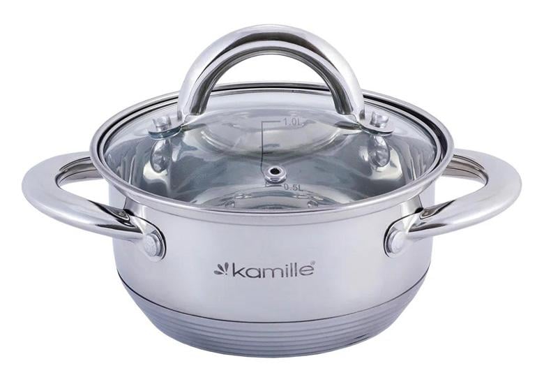 Кастрюля Kamille Millay 1,7 л из нержавеющей стали с 7-слойным индукционным дном (KM-5771)