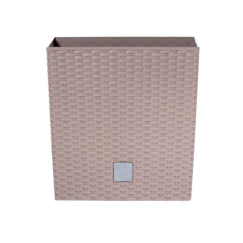 Горшок для цветов Prosperplast Rato квадратный высокий 2в1 225 мм Мокко