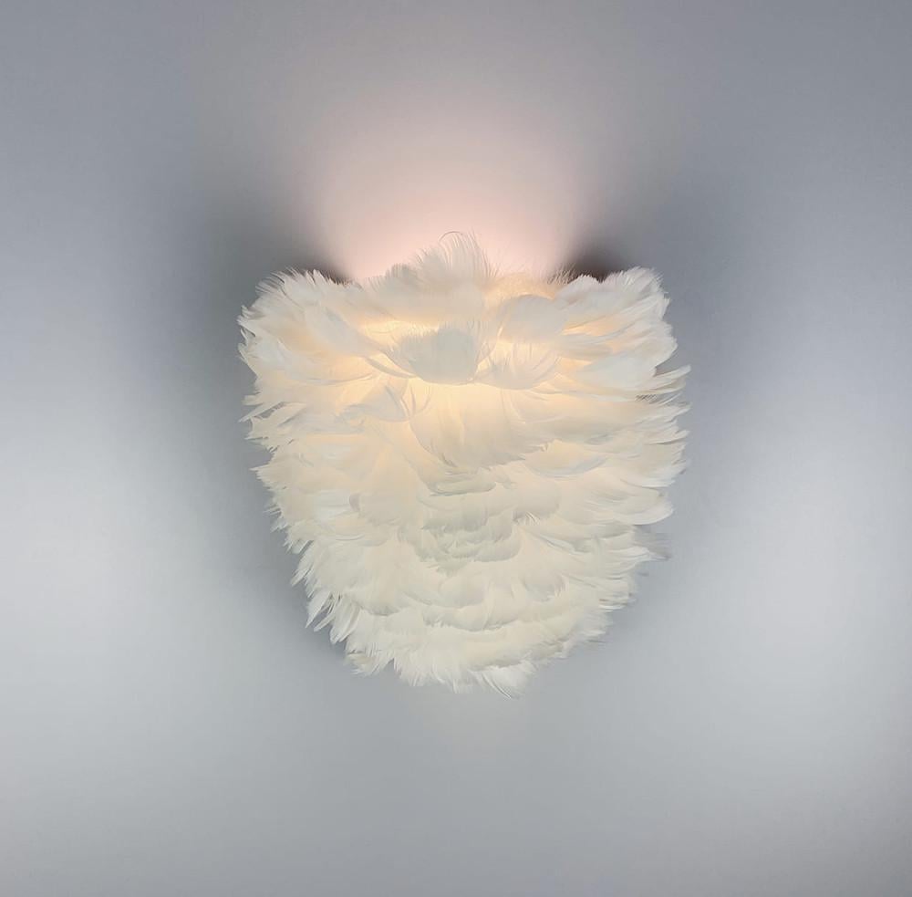 Настенный светильник из натуральных белых перьев (WJU 83 WT)
