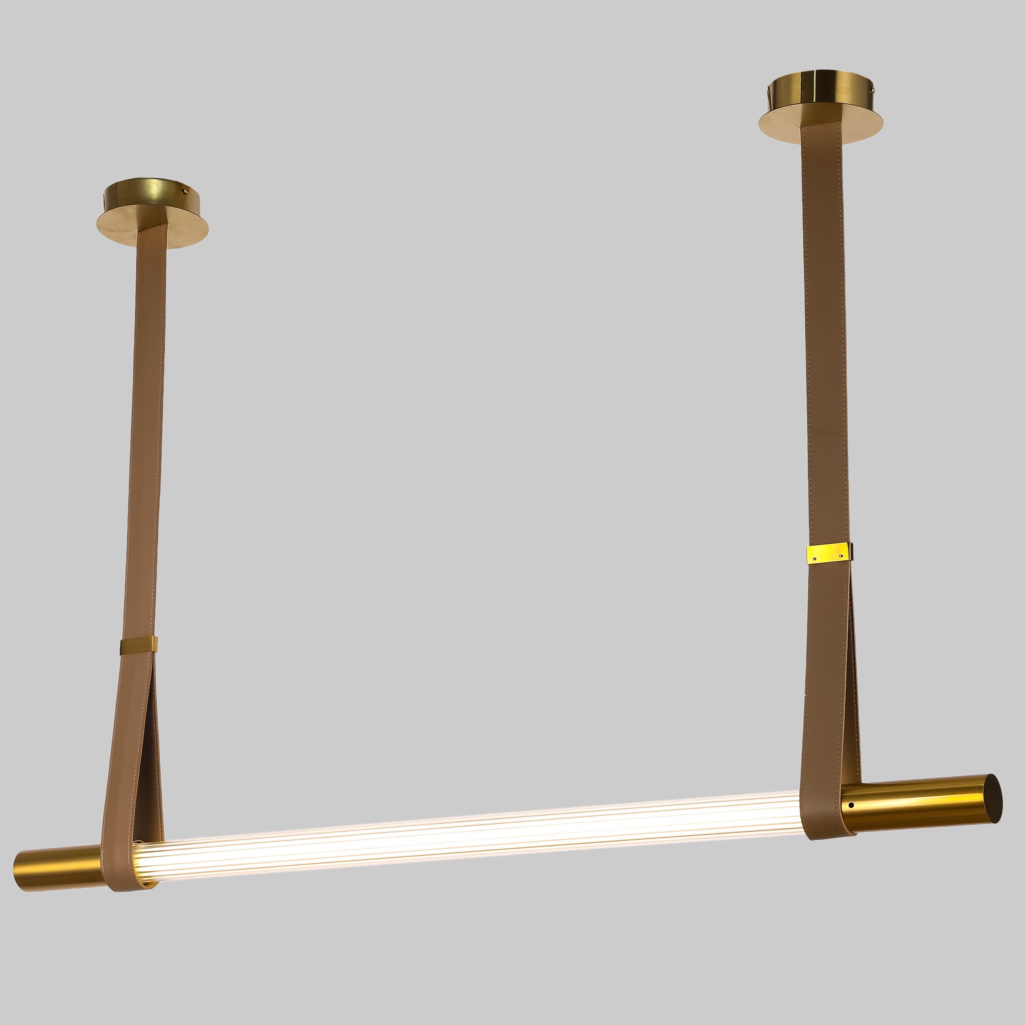 Люстра дизайнерская 20W 4500K с экокожией 120 см Бронзовый (807-B01 (1200) AB/LBN) Люстра дизайнерская 20W 4500K с экокожией 120 см Бронзовый (807-B01 (1200) AB/LBN)