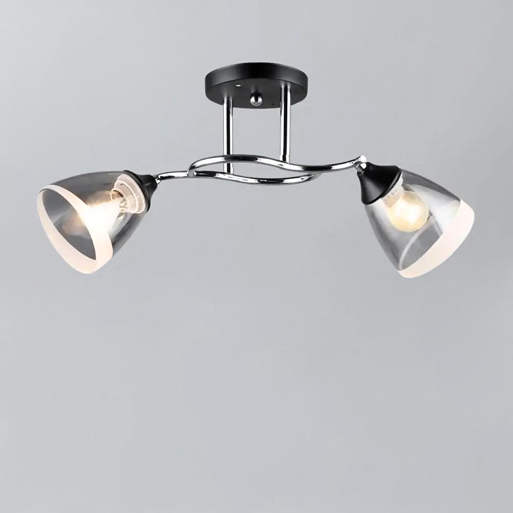Люстра потолочная Light House SR-19338/2 CH/BK 490х140х220 мм Хром/Черный/Серый