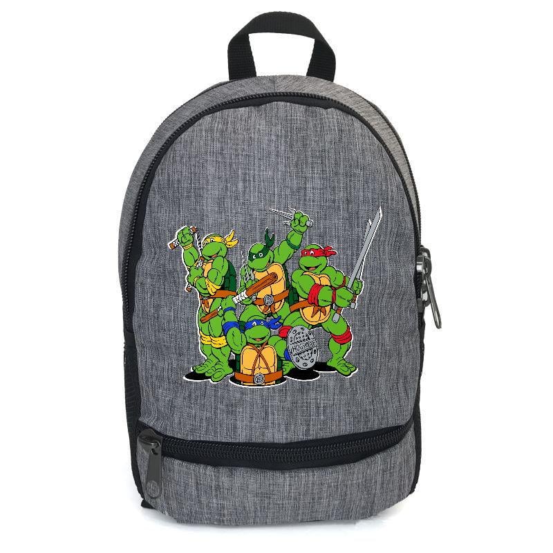 Школьный рюкзак Cappuccino Toys ninja turtle-04 с принтом Черепашки ниндзя 12,5 л Серый (1381809903)