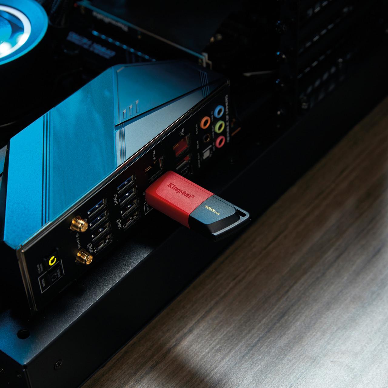 Флешка USB Kingston 3.2 Data Traveler Exodia M 128 Гб Красный - фото 8 Флешка USB Kingston 3.2 Data Traveler Exodia M 128 Гб Красный - фото 8