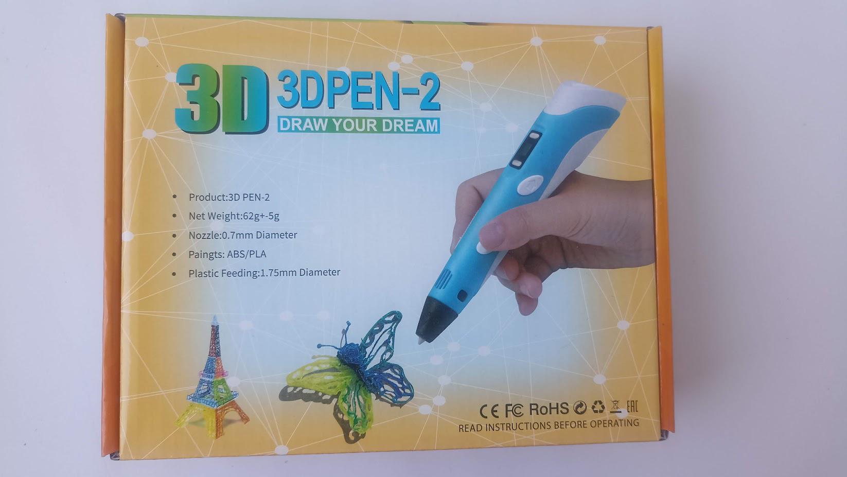 3D-ручка PEN-2 с LCD-дисплеем 3Д ручка детская Фиолетовый
