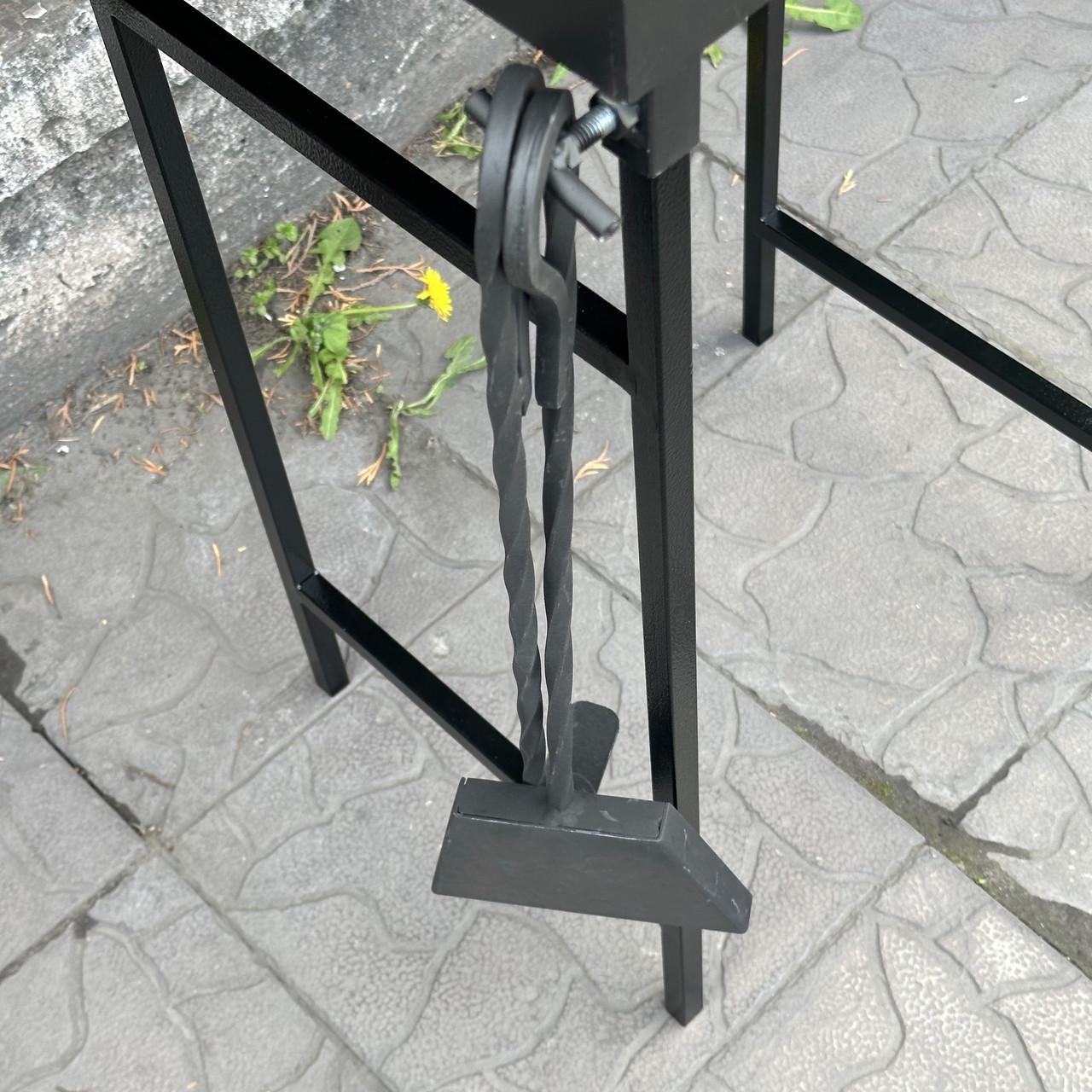 Мангал Metalzavod Гектор на 6 шампурів 3 мм на ніжках 59х35х82 см (MN6-3) - фото 6