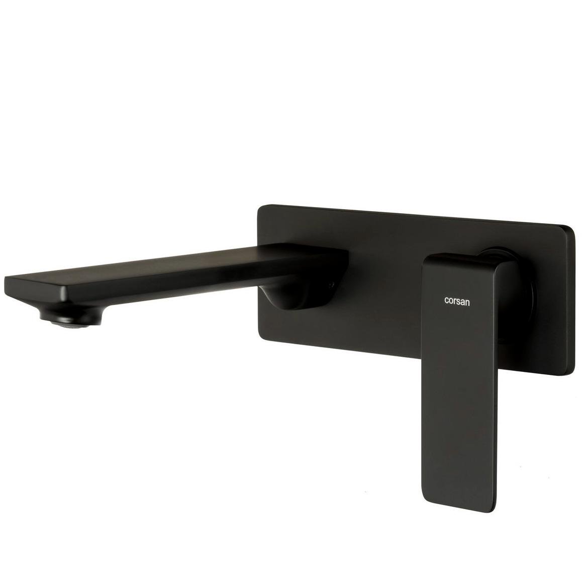 Змішувач для умивальника Corsan TRINO CMB7115BL reac-10000000093 настінний Чорний (158762)