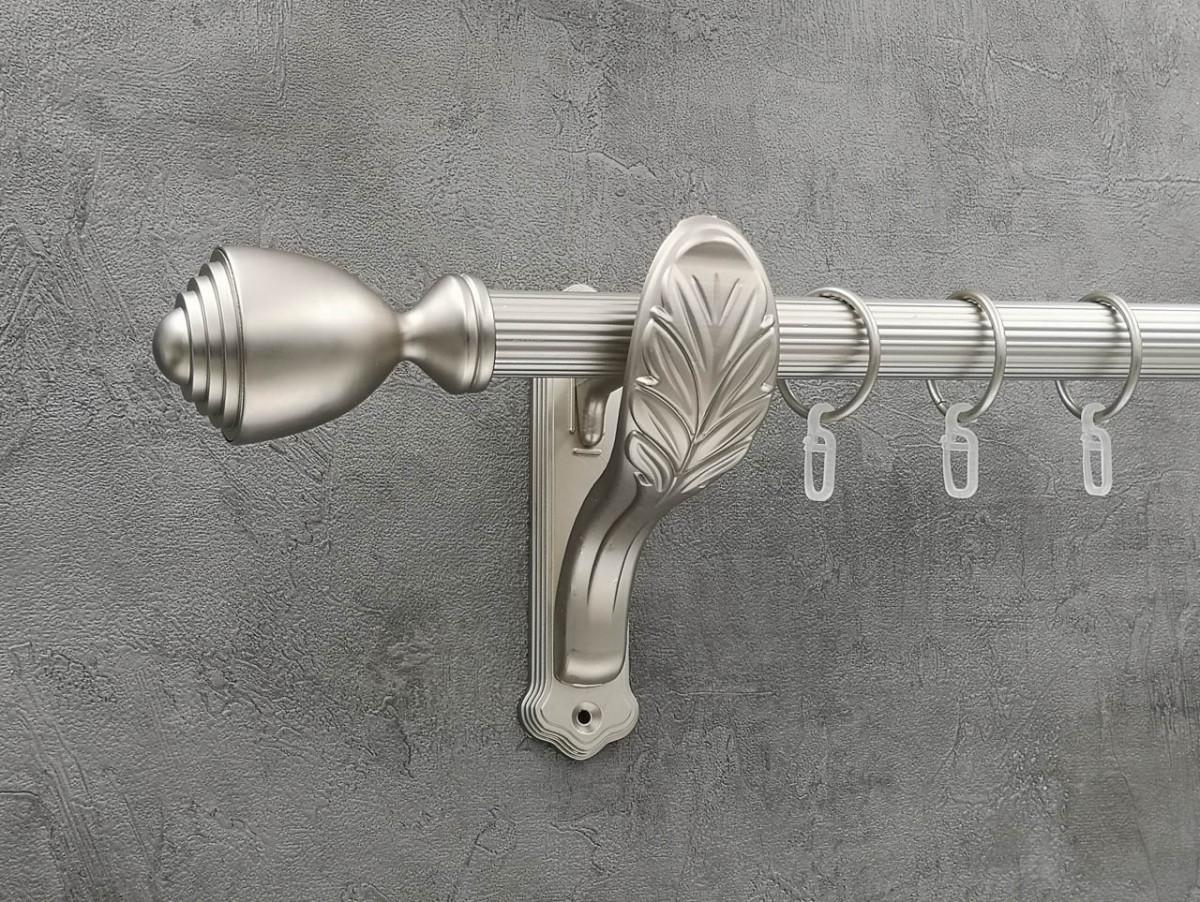 Карниз Quadrum Палацио рифленая штанга одинарный ретро 25 мм 160 см Сатин (272286931)