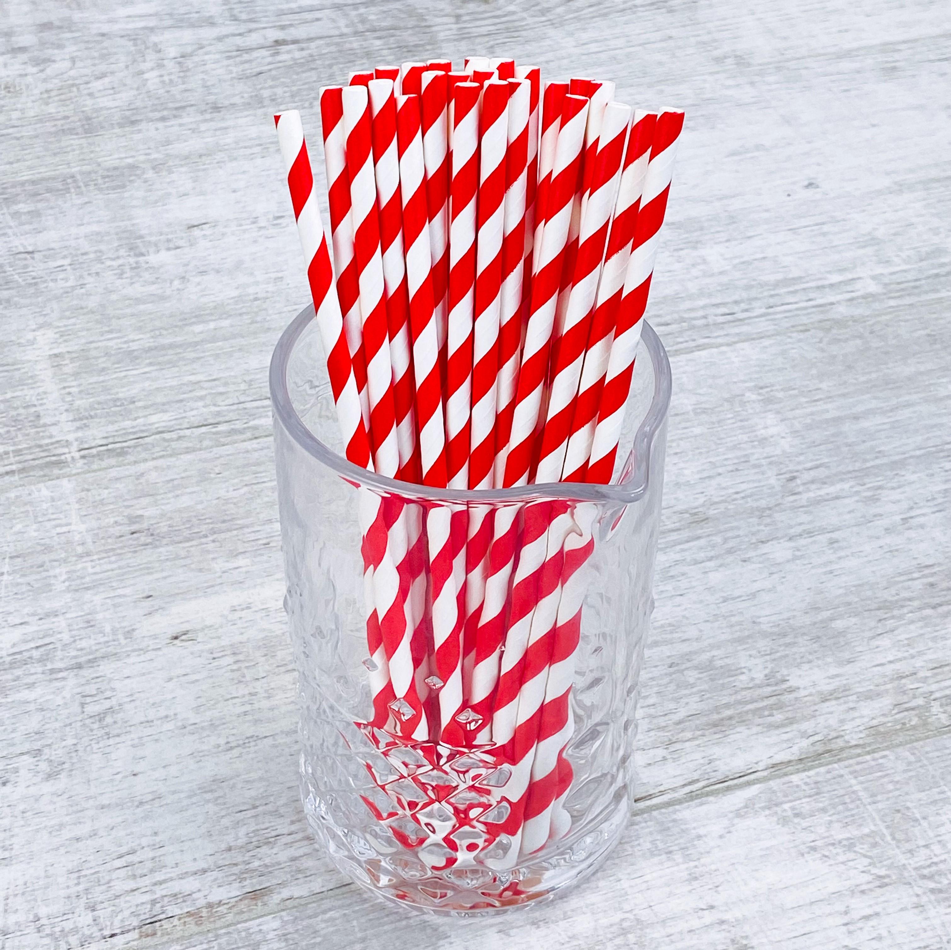 Бумажные эко трубочки Olin & Olin для коктейлей/напитков 25 шт. Белый/Красный - фото 2