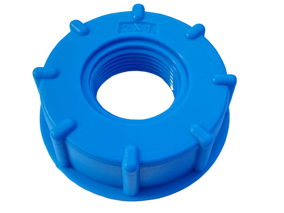 Переходник для еврокуба 60 мм с переходом на резьбу 1 1/2" 47 мм ВР для большой резьбы шаг 6 мм (000069139)