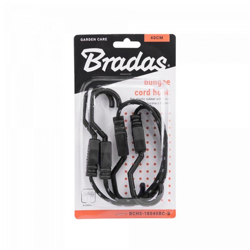 Шнур эластичный Bradas Flat Bungee Cord Hook 1,8х40 см 2 шт. (BCH5-18040BC-B) - фото 3