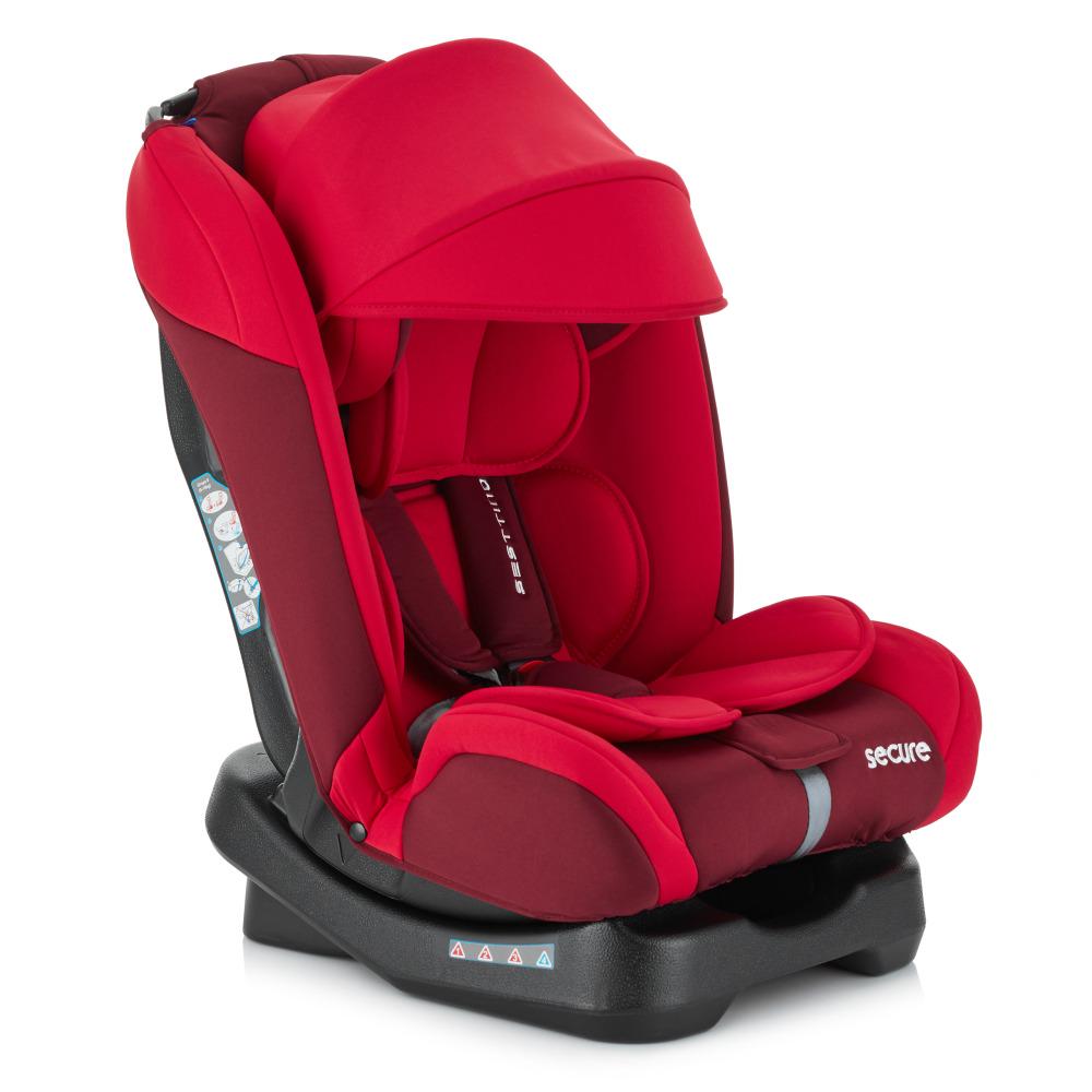 Автокресло детское Sesttino Secure Pro 0-36 кг с козырьком трансформер Красный (SSPR)