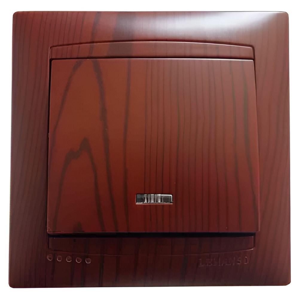 Выключатель одноклавишный Lemanso Сакура с подсветкой Вишня (LMR1504) Выключатель одноклавишный Lemanso Сакура с подсветкой Вишня (LMR1504)