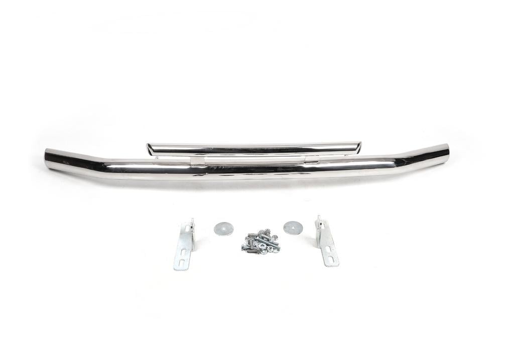 Передняя защита ST014 60/42 мм CAN для Mitsubishi Pajero Wagon IV нержавеющая сталь Хром