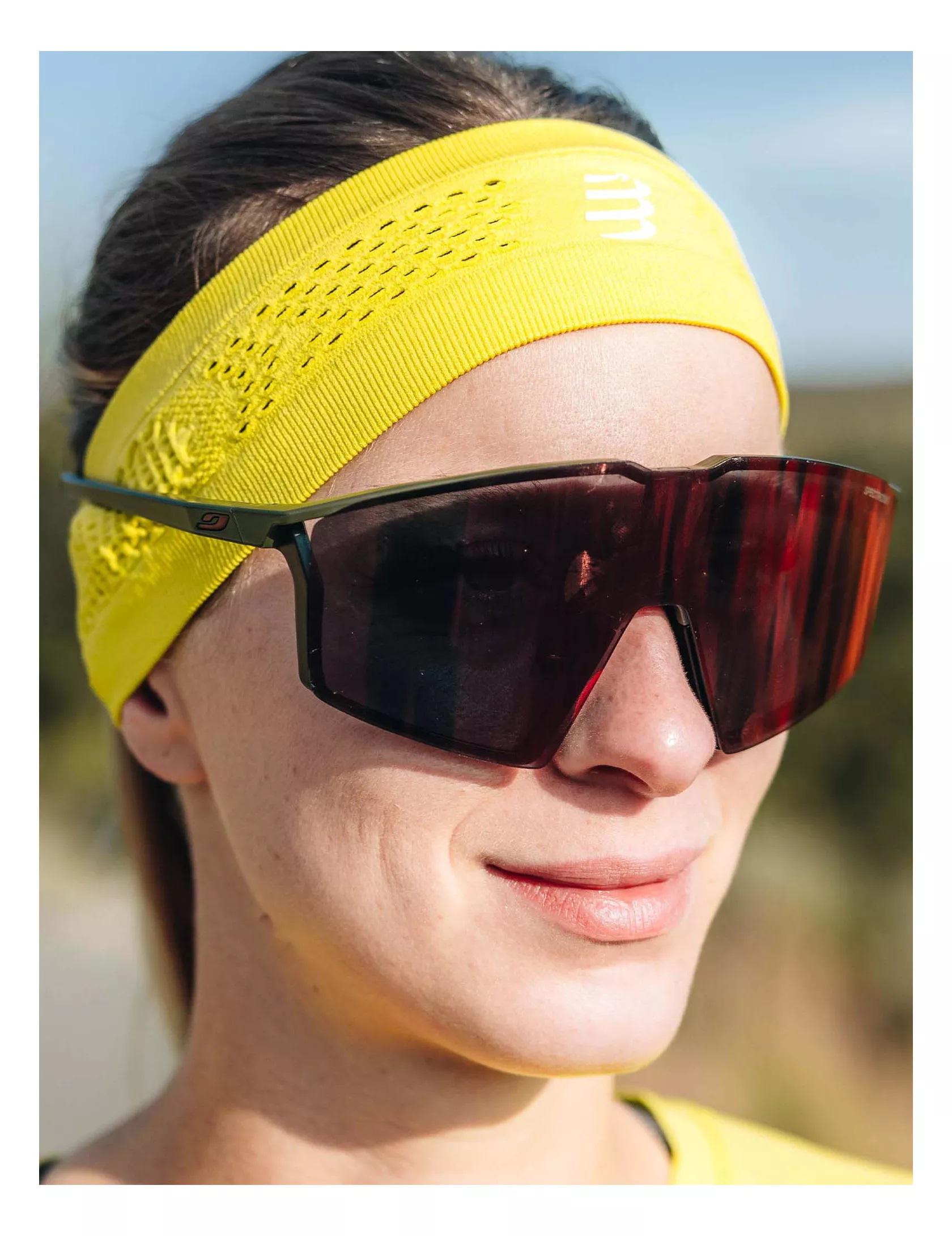 Повязка на голову Compressport Headband Thin On/Off Green Sheen - фото 3